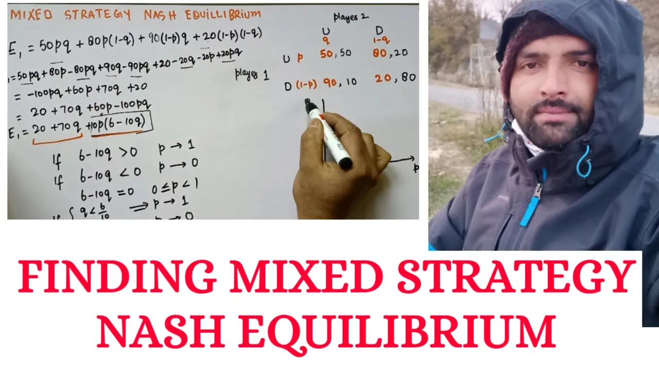 mixed strategy Nash equilibrium #gametheory #Gate2023