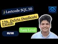 196 Delete Duplicate Emails Days of SQL Challenge Leetcode