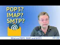 What are POP3 IMAP and SMTP