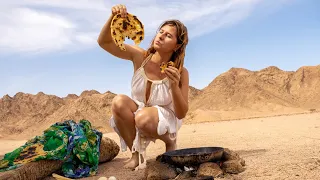 solo camping adventure in sahara desert