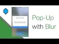 How to Create a Pop-Up with Blur in