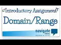 FOM11 -Introductory Assignment- 2-Domain and Range