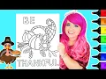 Coloring Happy Thanksgiving Cornucopia Be Thankful Coloring Page Ohuhu Art Markers