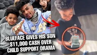 blueface goes viral for paying his son in cash