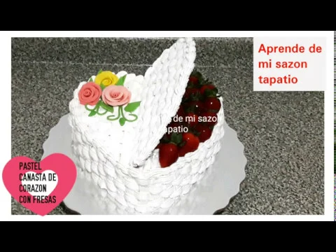 Download MP3 pastel de corazon para el día de las madres 💖 / heart cake 💖 pastel  de canasta de corazon