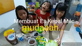 cara membuat es kepal milo