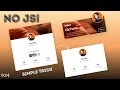 Functional Profile Card HTML CSS NO JS use this simple trick