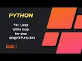 Python Programming class 7 for loop and range function