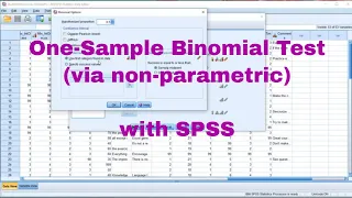 SPSS - one-sample binomial test via non parametric
