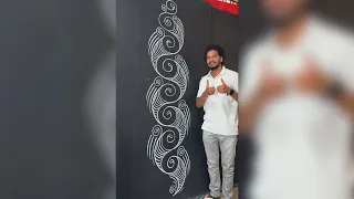 Beautiful Lace Design on Blackboard 