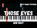 Download Lagu New West - Those Eyes (Easy Piano Tutorial)