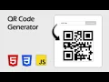 Build a QR Code Generator with HTML CSS and JavaScript