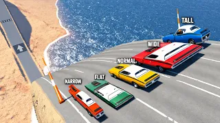 Which Car Shape Is Best? (flat, wide, narrow, tall) - Beamng drive