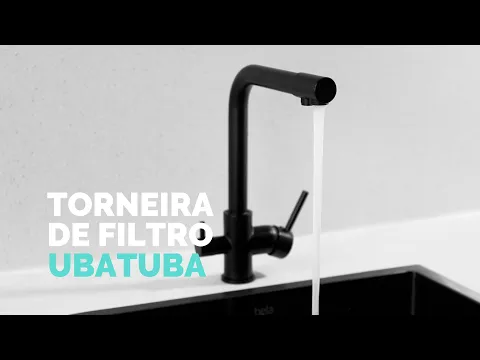 Video do produto Vídeo - Torneira Monocomando Giratória de Filtro (Ubatuba Ouro Fosca) - Outlet