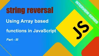 reverse string using array functions in JavaScript