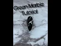 Quick Dark Green Marble Nail Art