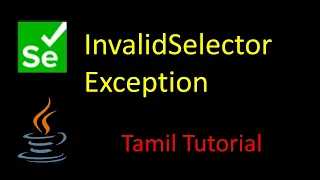 InvalidSelectorException Selenium Exception Type Selenium