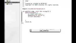 How to Create a for loop in Objective C