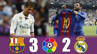 أجمل كلاسيكو ريال مدريد وبرشلونة 2 3 الدوري الاسباني 2017 وجنون فهد العتيبي 4K 