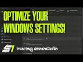 How to OPTIMIZE Windows Settings for Sim Racing iRacing Essentials