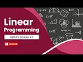Linear Programming Mathematical Formulation Math Class 12