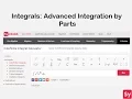Integrals Advanced Integration By Parts