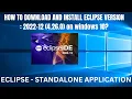 How to download and install eclipse 2022-12 4 26 0 on windows 10