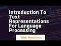 introduction to text representations for language processing