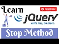 jQuery Lecture - 32 Stop Method Tutorial in Hindi Urdu