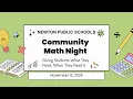 Math Curriculum Night