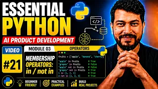Essential Python Membership Operators in not in AI Product Development Series