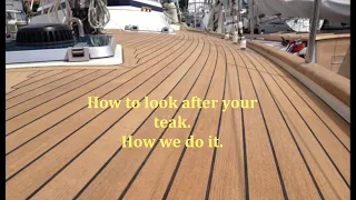 How to clean Teak. In this video we share the way we look after our teak.