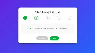 Step Progress Bar in JavaScript HTML CSS JS Project