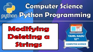Modifying Deleting Strings in Python Python in tamil