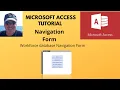 This explains how to create a navigation form in Microsoft Access