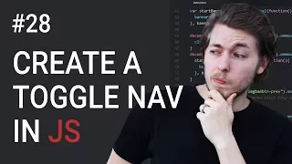 28 Open and close navigation in JavaScript - Learn JavaScript front-end programming