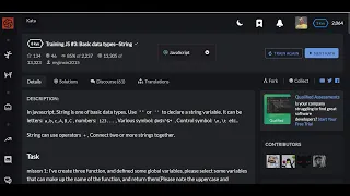 Training JS 3 Basic data types--String