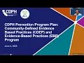 Behavioral Health Prevention Program - Evidence Based Practices Webinar