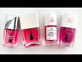 Comparing Pink Glow brightening polishes