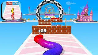 Gummy Worm Go! ​- All Levels Gameplay Android,ios (Part 71 )