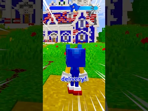 ⏰Minecraft, but Time Is Freezing with Sonic!🔵 #shorts