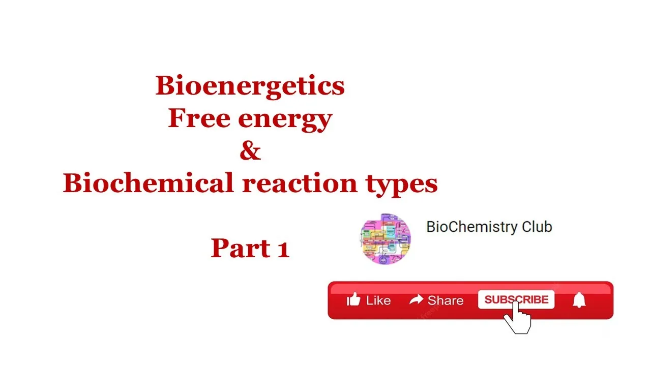 Bioenergetics and free energy Lecture 1 in English