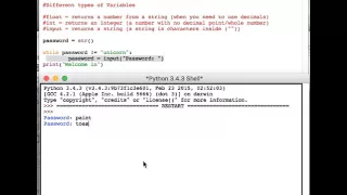 9 Python Tutorial While Loop Password program