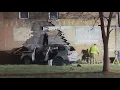 Car crashes into building in Niagara Falls and takes down part of wall