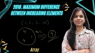 2016 Maximum Difference Between Increasing Elements Array Brute Optimal Leetcode