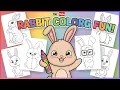 Cute Rabbit Coloring Pages Wood Bunny Bunny Boss Rabbit Bundle Designs