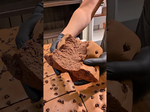 GIANT Chocolate Chip Castella | Korean Dessert #초코칩카스테라 #연신내맛집 #KoreanDessert #Foodid #GiantCastella