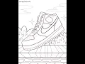 3 free Nike shoes coloring pages