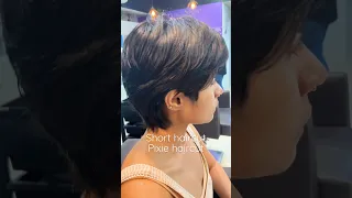 The Classic Pixie Haircut is Given a cool look any appointment please call