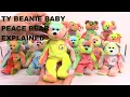 PEACE BEAR TY Beanie Babies Explained Collection Review Error Value information - BBToyStore com